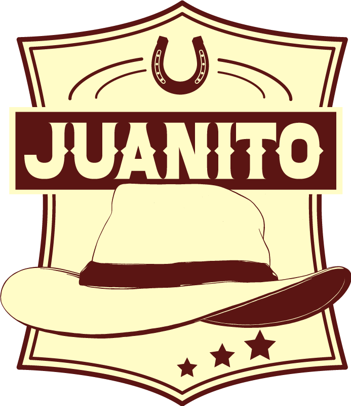 Brune vinyl tæppe cowboyhat med navn nevera - TenStickers