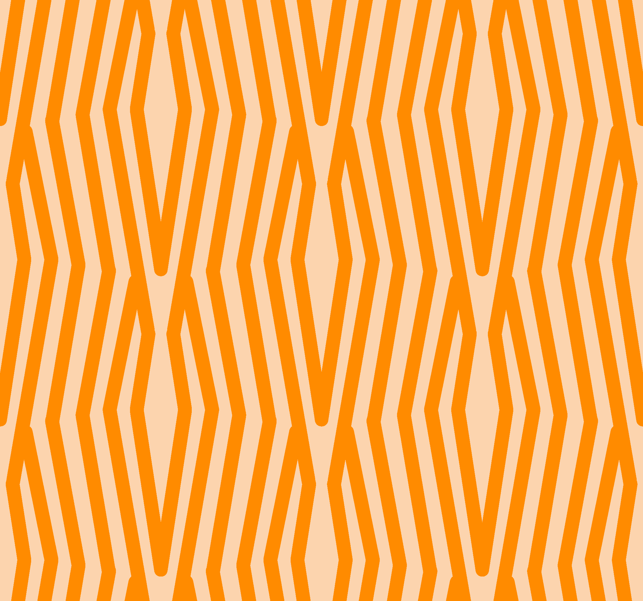 Orange vinyl tæppe med abstrakt mønster - TenStickers