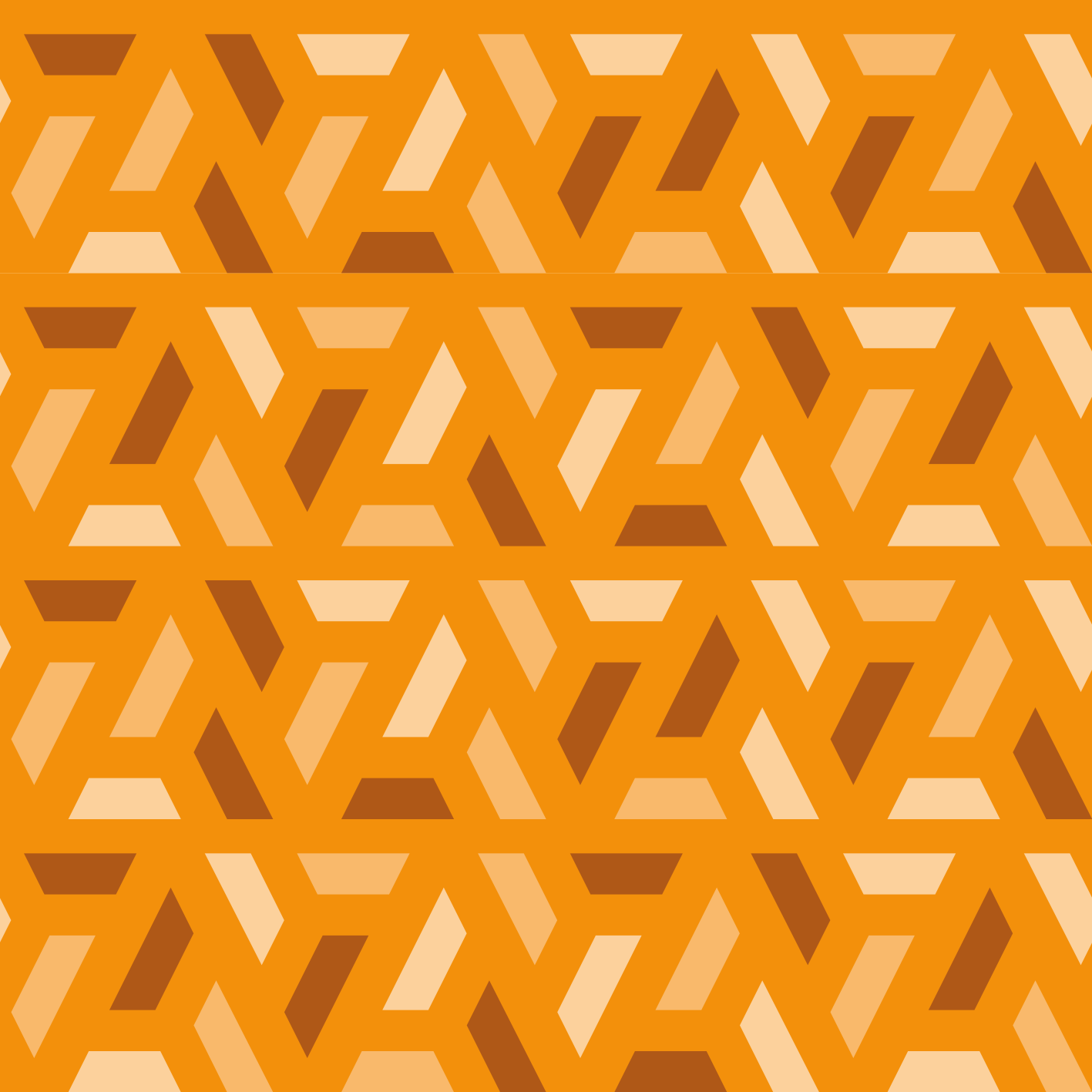 Orange vinyl tæppe i geometriske orange nuancer - TenStickers