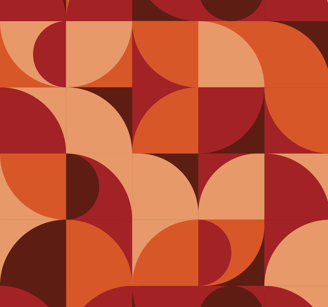 Orange vinyl tæppe retro print rød - TenStickers