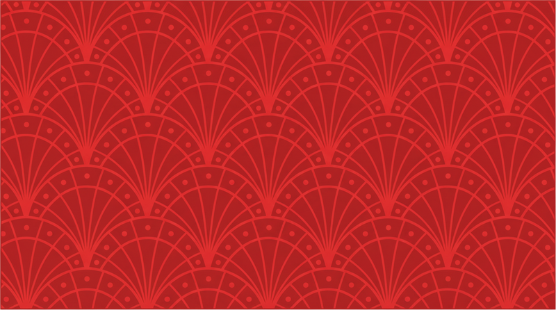 Rød vinyl tæppe elegant rød art deco - TenStickers