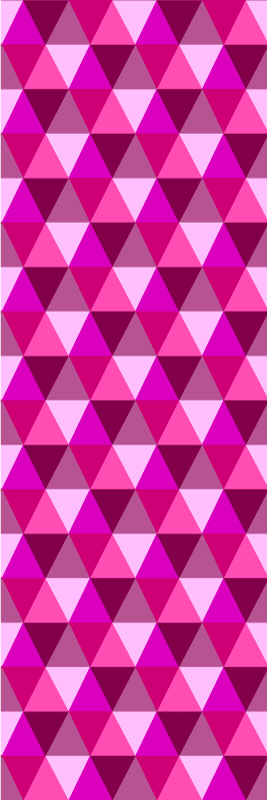 Lyserødt vinyl tæppe med fuchsia geometrisk mønster - TenStickers
