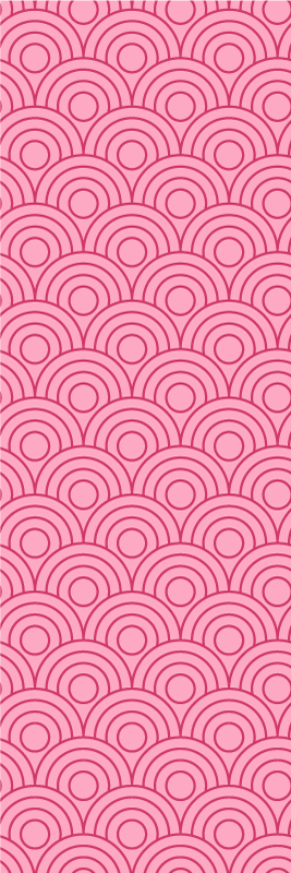 Lyserødt vinyl tæppe med mørke og lyse pink former - TenStickers