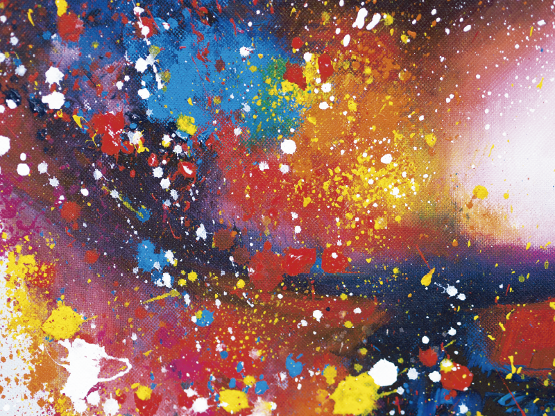 Vinyl tæppe moderne abstrakt maleri - TenStickers