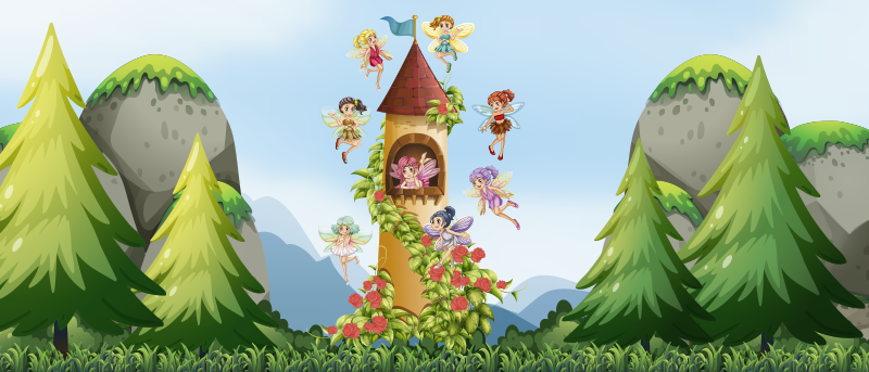 Vidunderligt eventyr vinyl tæppe til babyer - TenStickers