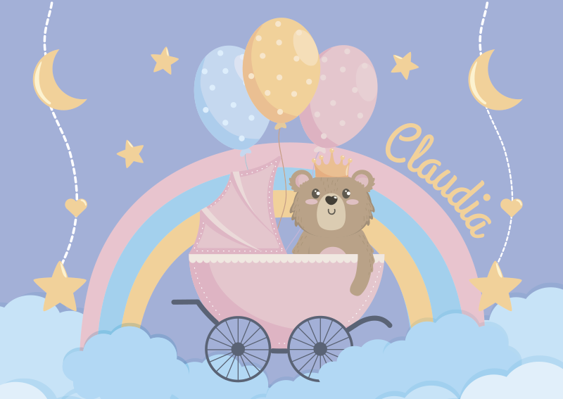 Personlig bearbejdet vinyl tæppe - TenStickers