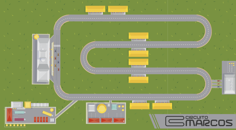 Racerbane legeplads vinyl tæppe med navn - TenStickers
