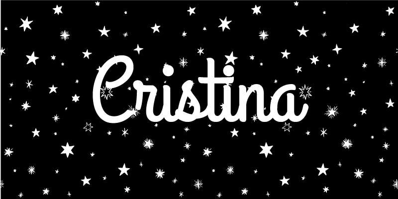 Stjerneklar vinyl tæppe, der kan tilpasses med navn - TenStickers