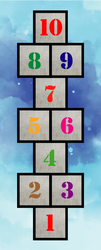 Humle sjov vinyl tæppe med spil - TenStickers