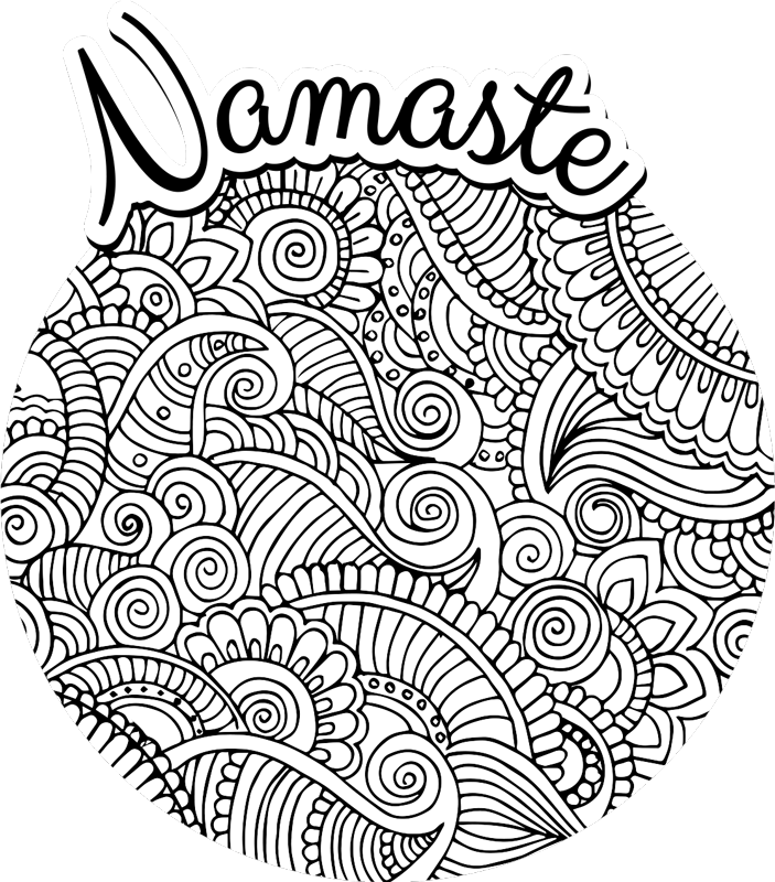 Mandala namaste vinyl tæppe - TenStickers