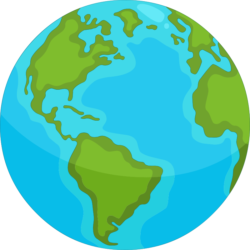 Illustrerende verdenskort vinyl tæppe - TenStickers