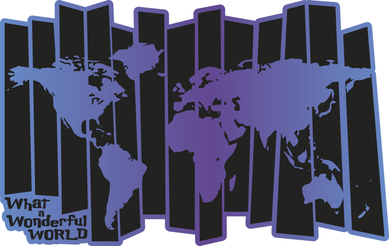 Verdenskort hvad en vidunderlig verdensvinyl tæppe - TenStickers