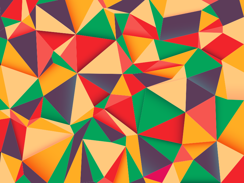 Vinyl tæppe farverig trekant stil - TenStickers