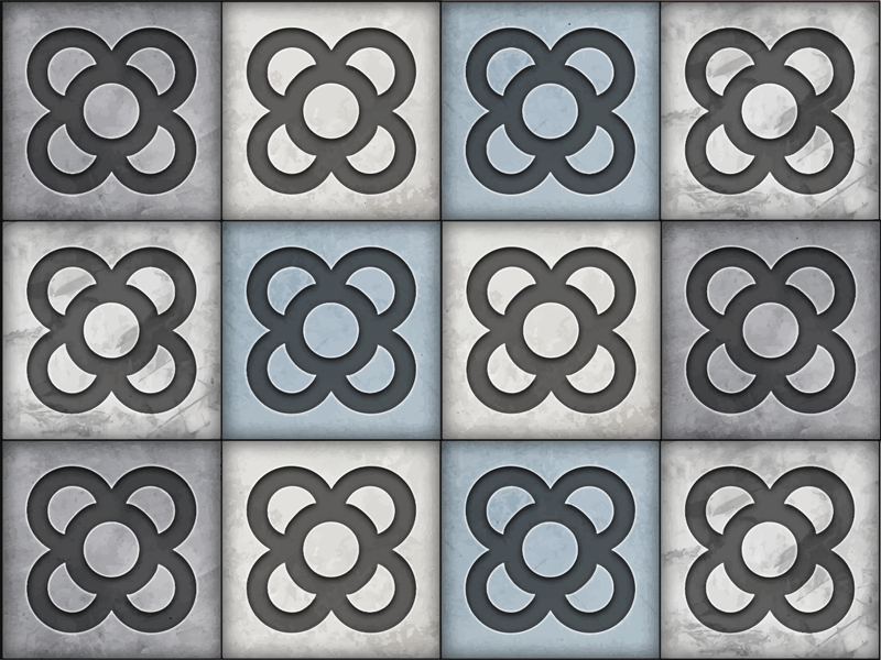 Barcelona street fliser stil moderne vinyl tæppe - TenStickers