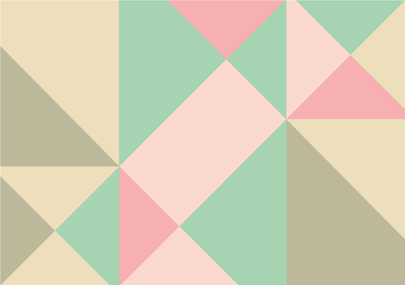 Vidunderlige bløde farver geometriske vinyl tæpper - TenStickers