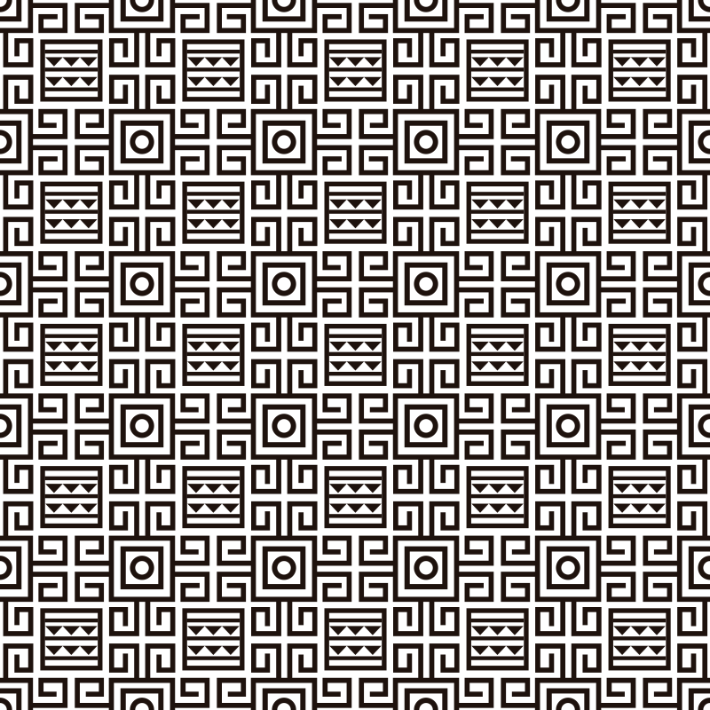 Fantastiske sort-hvide etniske vinyl-tæpper - TenStickers