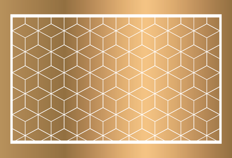 Fabelagtig terninger geometrisk vinyl tæppe - TenStickers