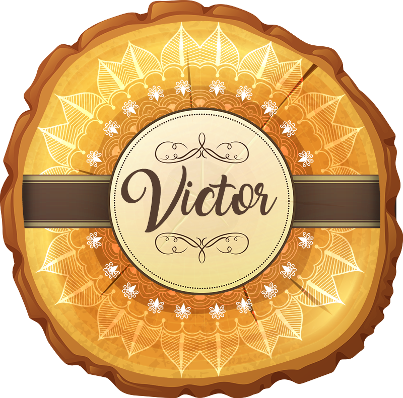 Personligt festligt emblem vinyl tæppe med navn - TenStickers