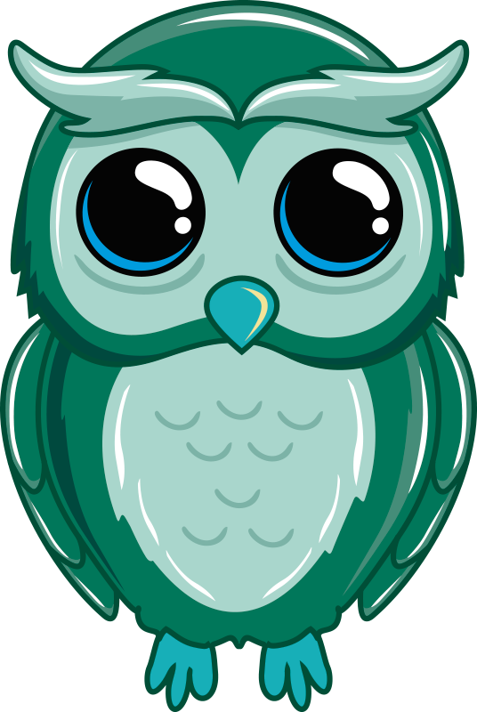 Børn søde ugle dyr vinyl tæppe - TenStickers