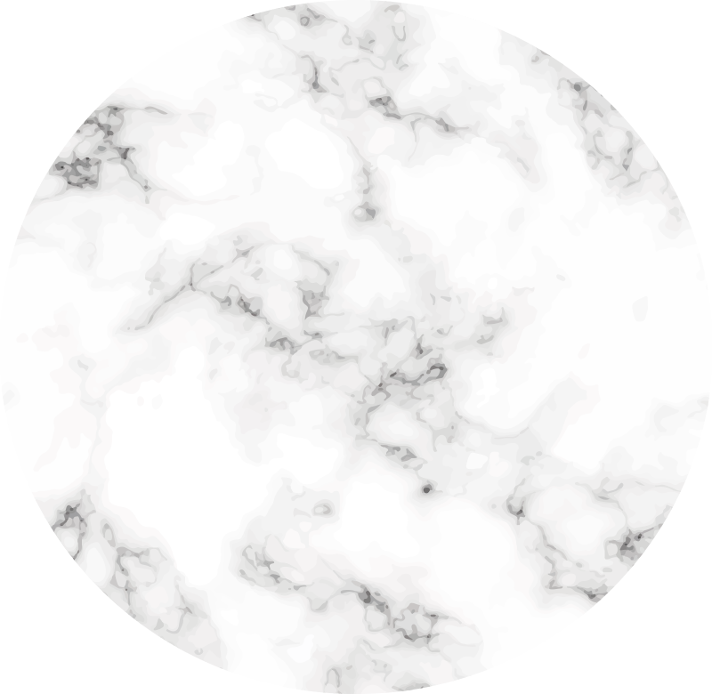 Marmor cirkel minimal vinyl tæppe - TenStickers