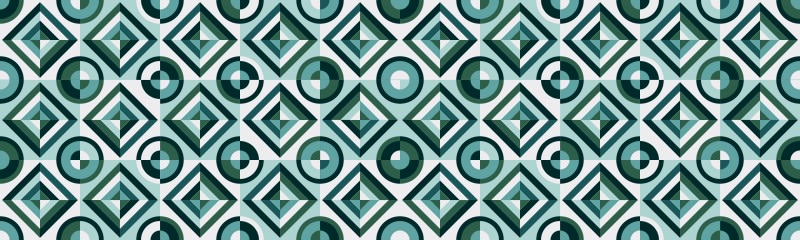 Retrofigurer mosaikvinyltæppet - TenStickers