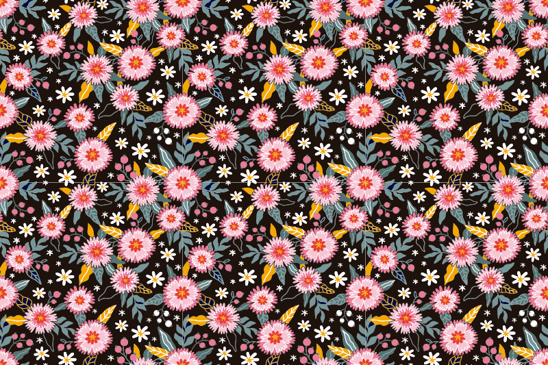 Retro blomster vinyl stue tæppe - TenStickers