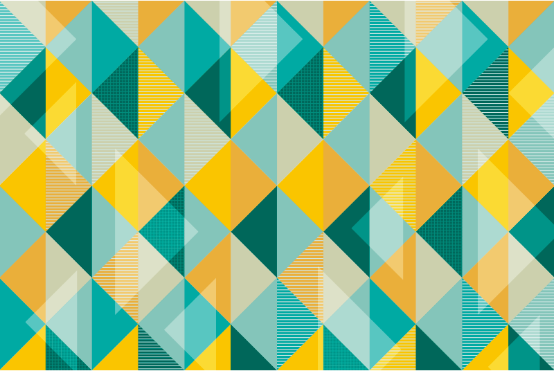 Historien om trekanter geometrisk vinyl tæppe - TenStickers