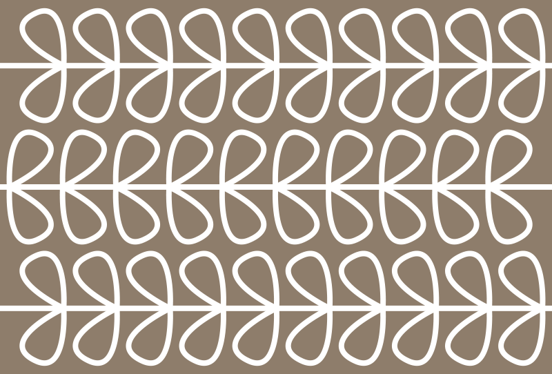 Beige blade mønster etniske vinyl tæpper - TenStickers