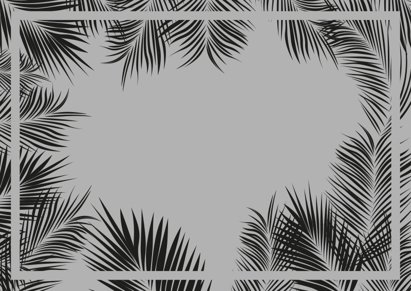 Bregne mønster vinyl stue tæppe - TenStickers