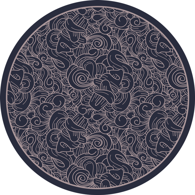 Mandala swirl motiv mandala vinyl tæppe - TenStickers