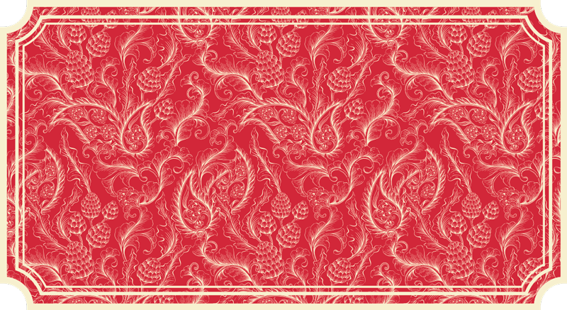 Paisley illustration vinyl stue tæppe - TenStickers