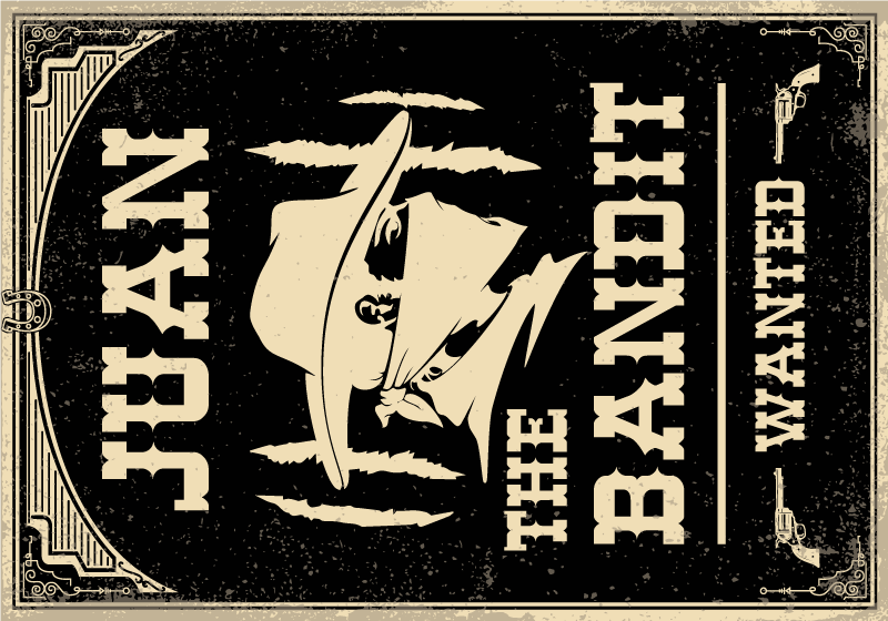 Bandit med navn vinyl tæppe med navn - TenStickers