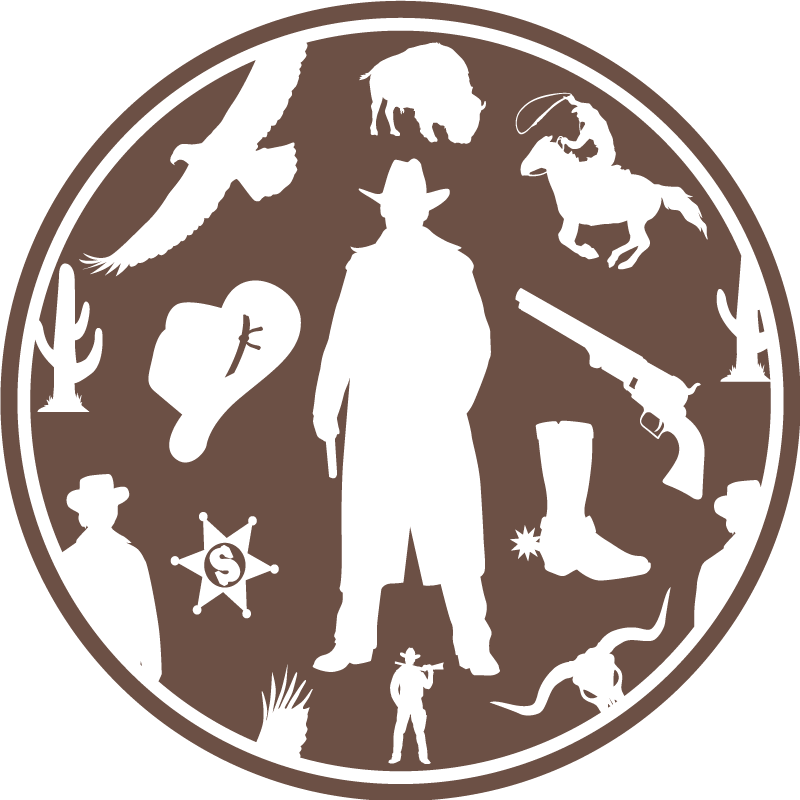 Cowboy silhuet tæppe til børneværelse - TenStickers