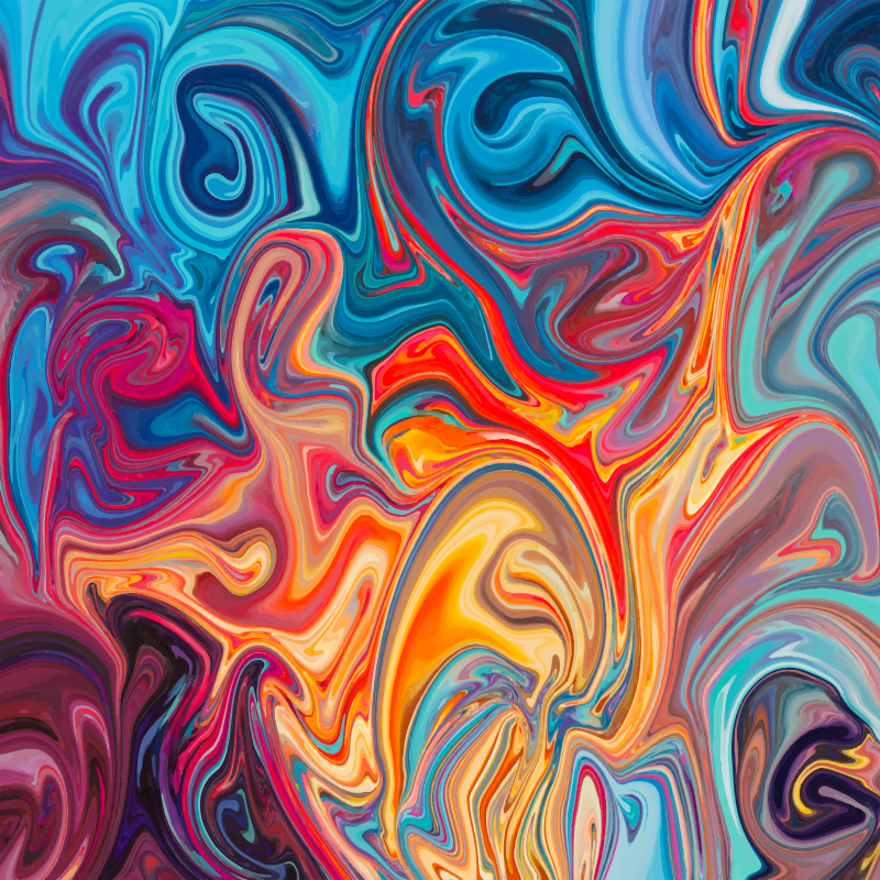 Hvirvlende farver tekstur vinyl tæppe - TenStickers