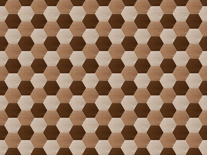 Sekskantet træ tekstur vinyl tæppe - TenStickers