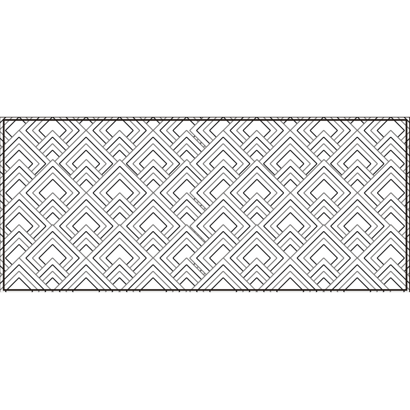 Geometrisk labyrint mønster geometriske vinyl tæppe - TenStickers