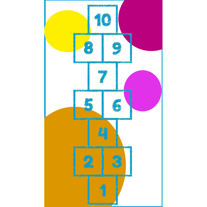 Børn hopping spil vinyl tæppe spilmåtte - TenStickers