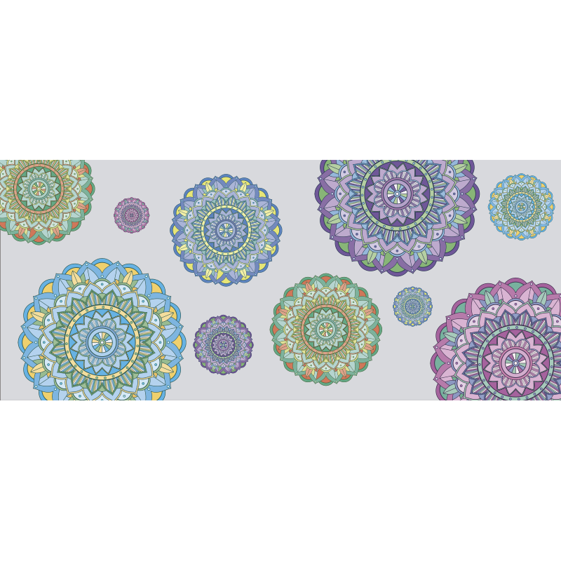 Mandala cirkler mandala tæppe - TenStickers