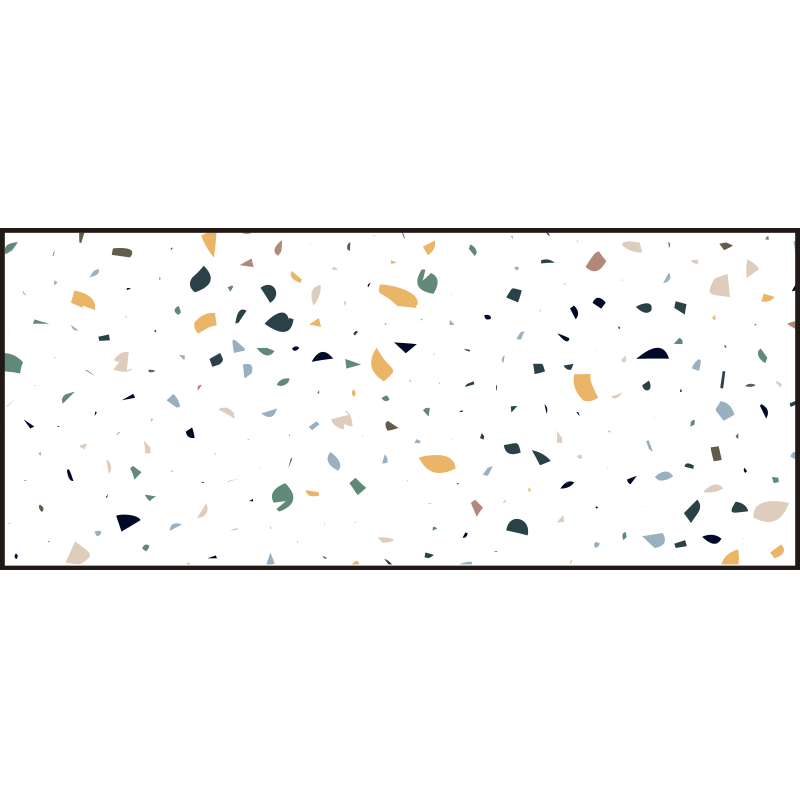 Terrazzo inspiration geometriske vinyl tæppe - TenStickers