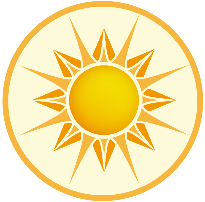 Gul, rund mønster mandala tæppe - TenStickers