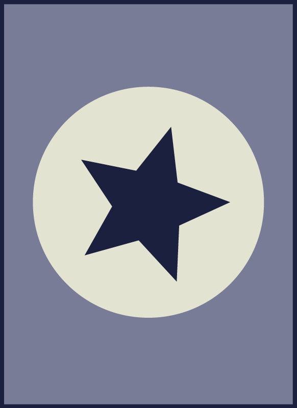 Nuancer af blå stjerne vinyltæppe - TenStickers