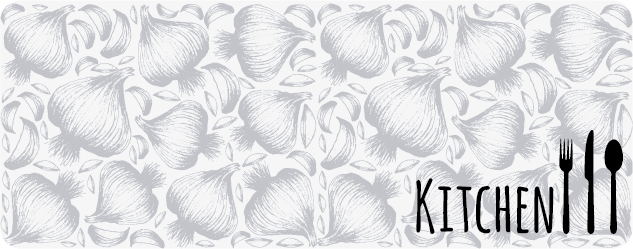 Illustration af køkkenredskaber vinyltæppe til køkkenet - TenStickers