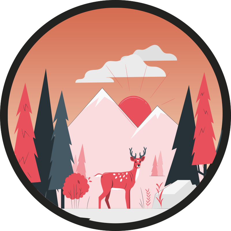 Fredfyldt vildmarksscene natur vinyl tæppe - TenStickers