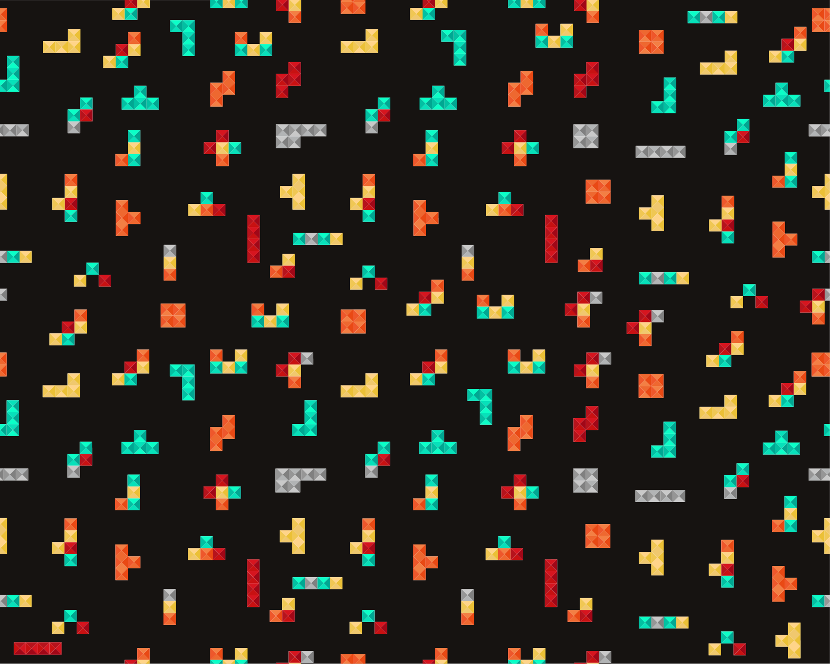 Retro tetris vintage vinyl tæppe - TenStickers