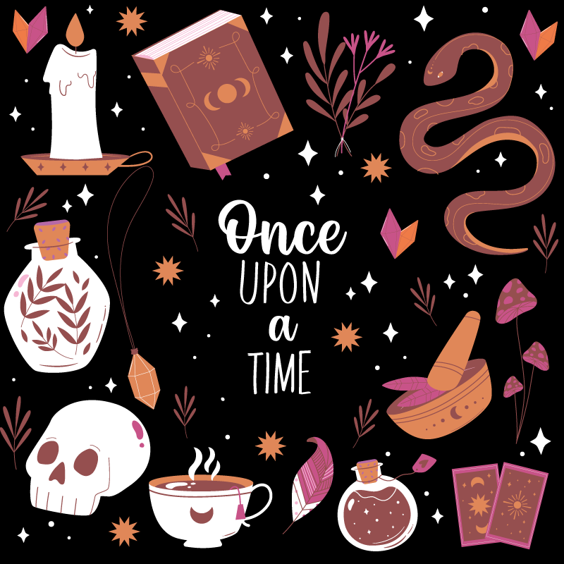 Eventyrlig historiefortælling vinyl tæppe - TenStickers