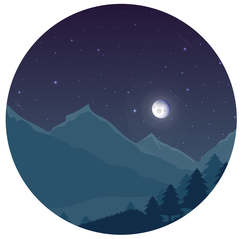 Nattehimmel natur vinyl tæppe - TenStickers