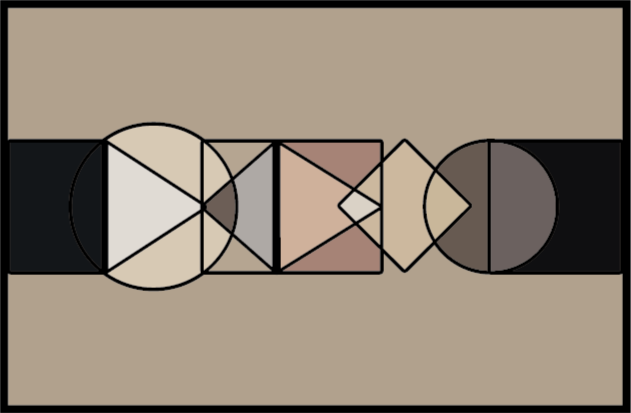 Vinyl tæppe geometriske former cirkler - TenStickers