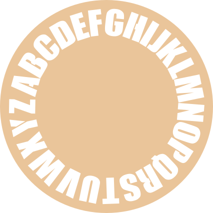 Alfabet cirkulært layout alfabetet vinyl tæppe - TenStickers