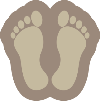 Vinyl tæppe badeværelse fodspor moderne tæppe - TenStickers