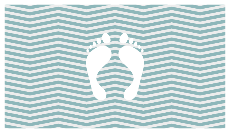 Fodspor striber badeværelsesgulve - TenStickers